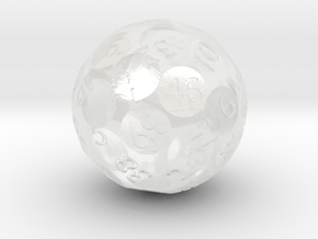d46 Sphere Dice (Regular Edition) in Clear Ultra Fine Detail Plastic