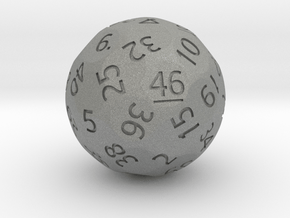 d46 Sphere Dice (Regular Edition) in Gray PA12 Glass Beads