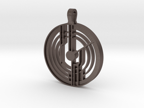 System Pendant in Polished Bronzed-Silver Steel