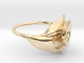 Flower ring - 15,5MM in 14k Gold Plated Brass