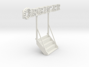 ORBITER - Stairs (with Sign) in White Natural Versatile Plastic