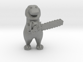 Evil Barney with Chainsaw miniature for games rpg in Gray PA12