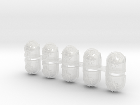 10x Celestial Lords - G:7a Shoulder Pads in Clear Ultra Fine Detail Plastic
