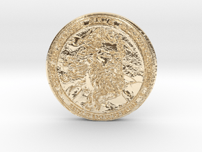 Zeus' Lightning Bolt coin in 14K Yellow Gold