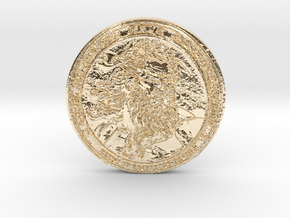 Zeus' Lightning Bolt coin in 9K Yellow Gold 