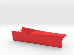 1/350 B-65 Design Large Cruiser Bow Full Hull in Red Smooth Versatile Plastic