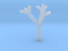 Test Tree - Zscale - 0.5 inch in Tan Fine Detail Plastic