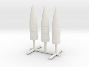 1/72 DKM 28cm SK C/34 Naval Shells Set in White Natural Versatile Plastic