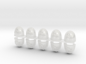 10x Wraith Lords - G:4a Shoulder Pads in Clear Ultra Fine Detail Plastic