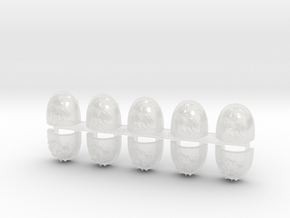 10x Wraith Lords - G:5a Shoulder Pads in Clear Ultra Fine Detail Plastic