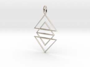 Triangle Symphony I in Rhodium Plated Brass