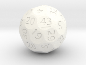 d43 Sphere Dice (Regular Edition) in White Smooth Versatile Plastic