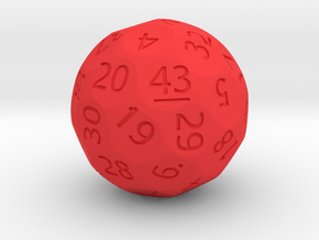 d43 Sphere Dice (Regular Edition) in Red Smooth Versatile Plastic