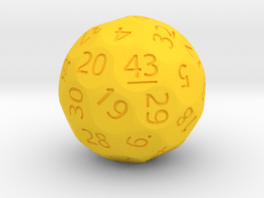d43 Sphere Dice (Regular Edition) in Yellow Smooth Versatile Plastic