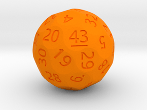 d43 Sphere Dice (Regular Edition) in Orange Smooth Versatile Plastic