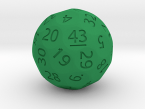 d43 Sphere Dice (Regular Edition) in Green Smooth Versatile Plastic