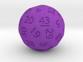d43 Sphere Dice (Regular Edition) in Purple Smooth Versatile Plastic