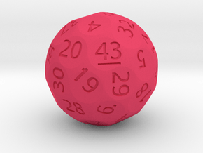 d43 Sphere Dice (Regular Edition) in Pink Smooth Versatile Plastic