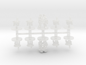 Space Commies Command set 6mm Infantry Epic models in Clear Ultra Fine Detail Plastic