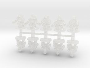 Space Commies Camo Suits 6mm miniature models set in Clear Ultra Fine Detail Plastic