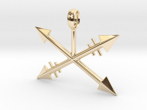 Arrow I in 14k Gold Plated Brass