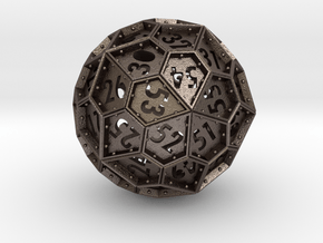 The Rosetta Dice #2 (60) in Polished Bronzed Silver Steel