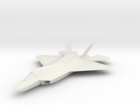 TAI TF "Kaan" Turkish Stealth Fighter in White Natural Versatile Plastic: 6mm