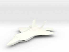 TAI TF "Kaan" Turkish Stealth Fighter in White Smooth Versatile Plastic: 6mm