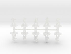 Colonial Marines 6mm miniature models set infantry in Clear Ultra Fine Detail Plastic