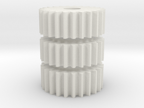 Pick and Place SMT Feeder Gear (essemtec) 25 Tooth in White Natural Versatile Plastic