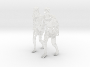 Planet of the Apes - Brent and Nova - Custom in Clear Ultra Fine Detail Plastic