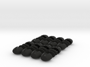 EXPO WHEEL - Tub (x16) in Black Smooth Versatile Plastic