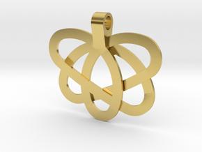 5 Loops Pendant in Polished Brass