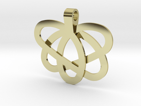 5 Loops Pendant in 18k Gold Plated Brass