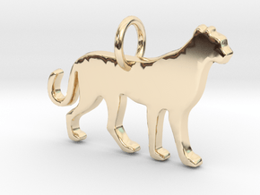 Makom- Cheetah Pendant in 14k Gold Plated Brass