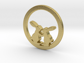 MAKOM COIN OF LOVE in Natural Brass