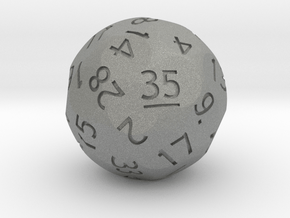 d35 Sphere Dice (Regular Edition) in Gray PA12