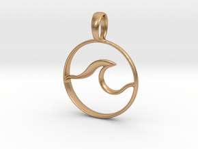 Wave Amulet II (full circle) in Natural Bronze