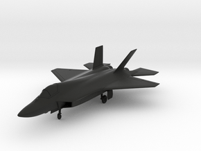 TAI TF Kaan Stealth Fighter (With Landing Gear) in Black Premium Versatile Plastic: 1:144