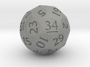d34 Sphere Dice (Regular Edition) in Gray PA12