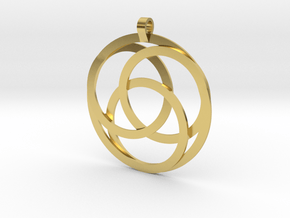 3 Loops Pendant in Polished Brass