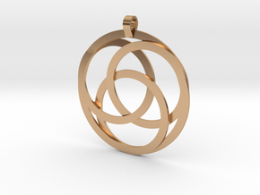 3 Loops Pendant in Polished Bronze
