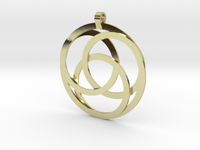 3 Loops Pendant in 18k Gold Plated Brass