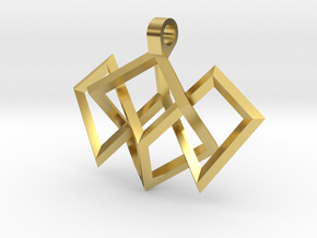 Illusion Pendant in Polished Brass
