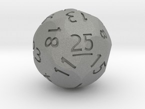 d25 Sphere Dice (Regular Edition) in Gray PA12