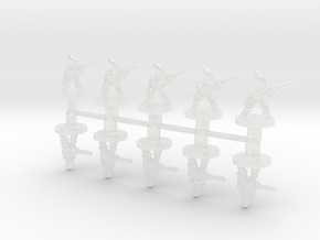 Space Elves troopers 6mm miniature models set rpg in Clear Ultra Fine Detail Plastic