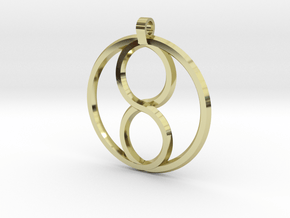 Figure 8 Pendant in 18k Gold Plated Brass