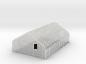 20x30ft Semi-Gable Greenhouse in Clear Ultra Fine Detail Plastic: 1:160 - N