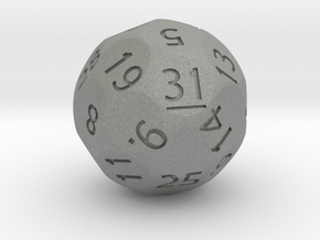 d31 Sphere Dice (Regular Edition) in Gray PA12