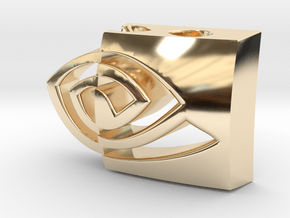 23.12.7 - NVIDIA logo in 14k Gold Plated Brass